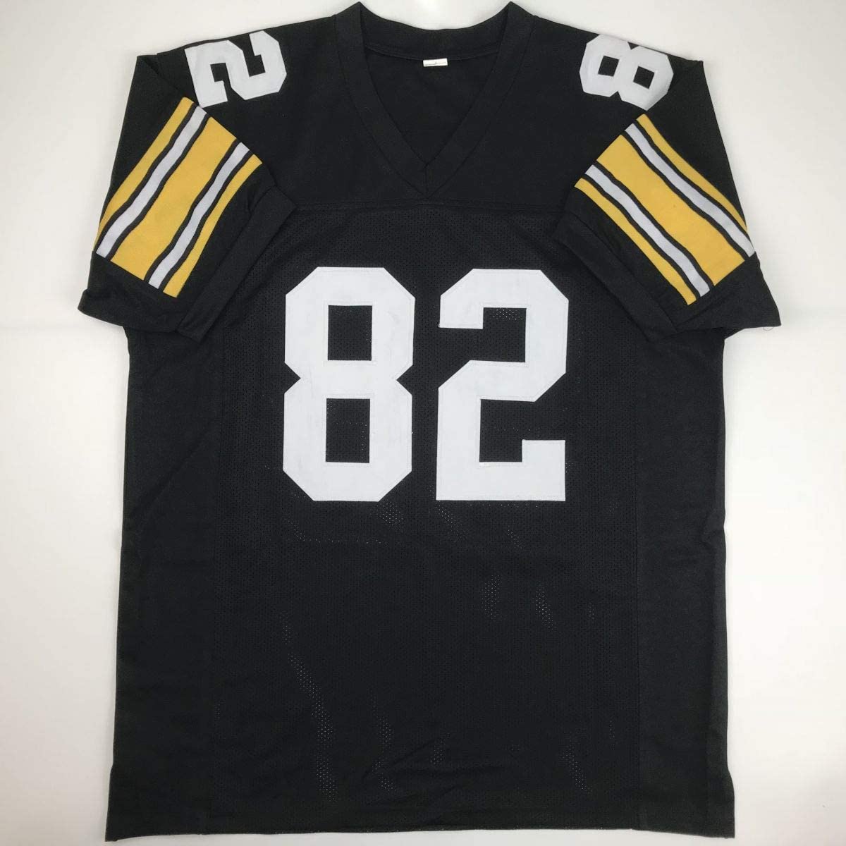 Autographed/Signed John Stallworth Pittsburgh Black Football Jersey JSA COA
