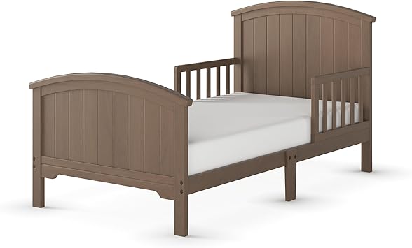 Child Craft Hampton Arch Top Toddler Bed for Kids with Guard Rails, Low to Ground Design, Made of Pinewood, Featuring Clean Lines to Match Any D�©cor (Dusty Heather)