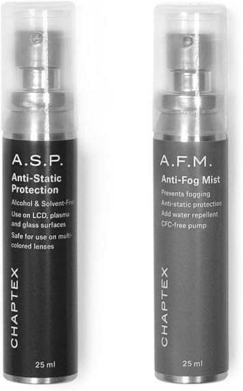 A.S.P. (Anti-Static Protection) & A.F.M. (Anti-Fog & Mist) 25 ml Spray Combo Pack