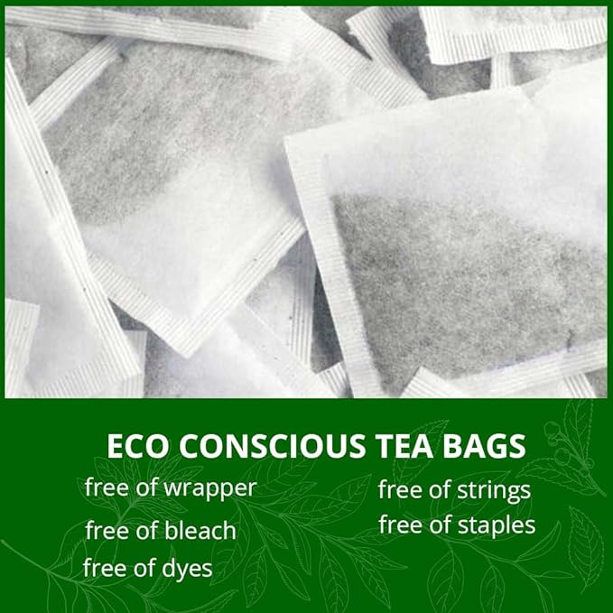 Akshit 75 Green Tea Bags, 100% Pure Green Leaf Tea, Green Tea (té verde), Caffeine-Free, Relaxing Tea, Non-Gmo, Brew Hot or Iced Tea.