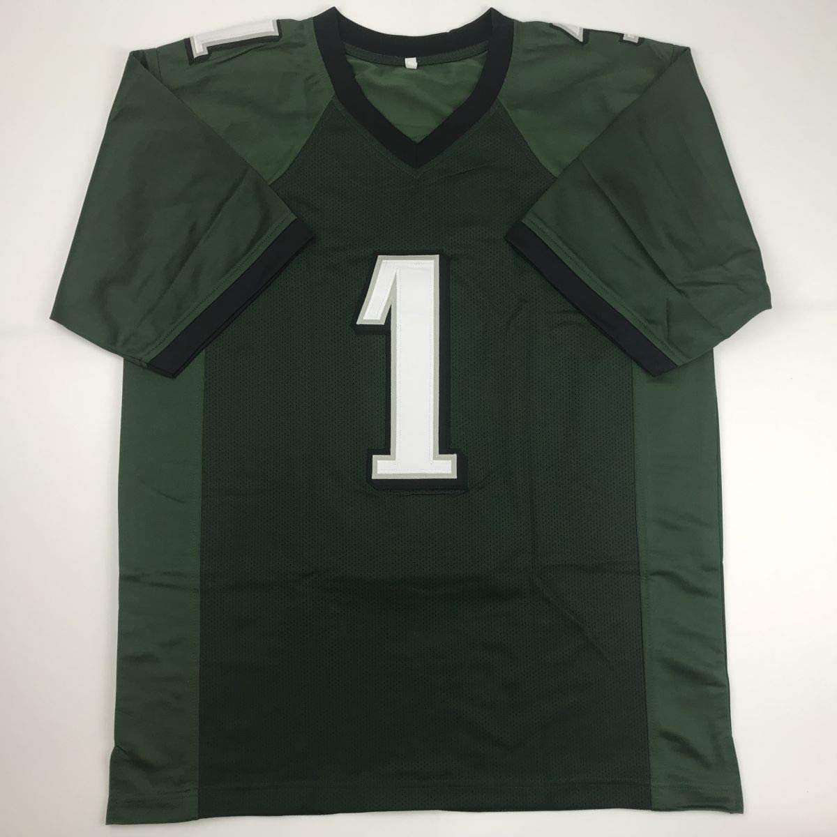 Autographed/Signed Doug Pederson #1 Philadelphia Green Football Jersey Beckett BAS COA
