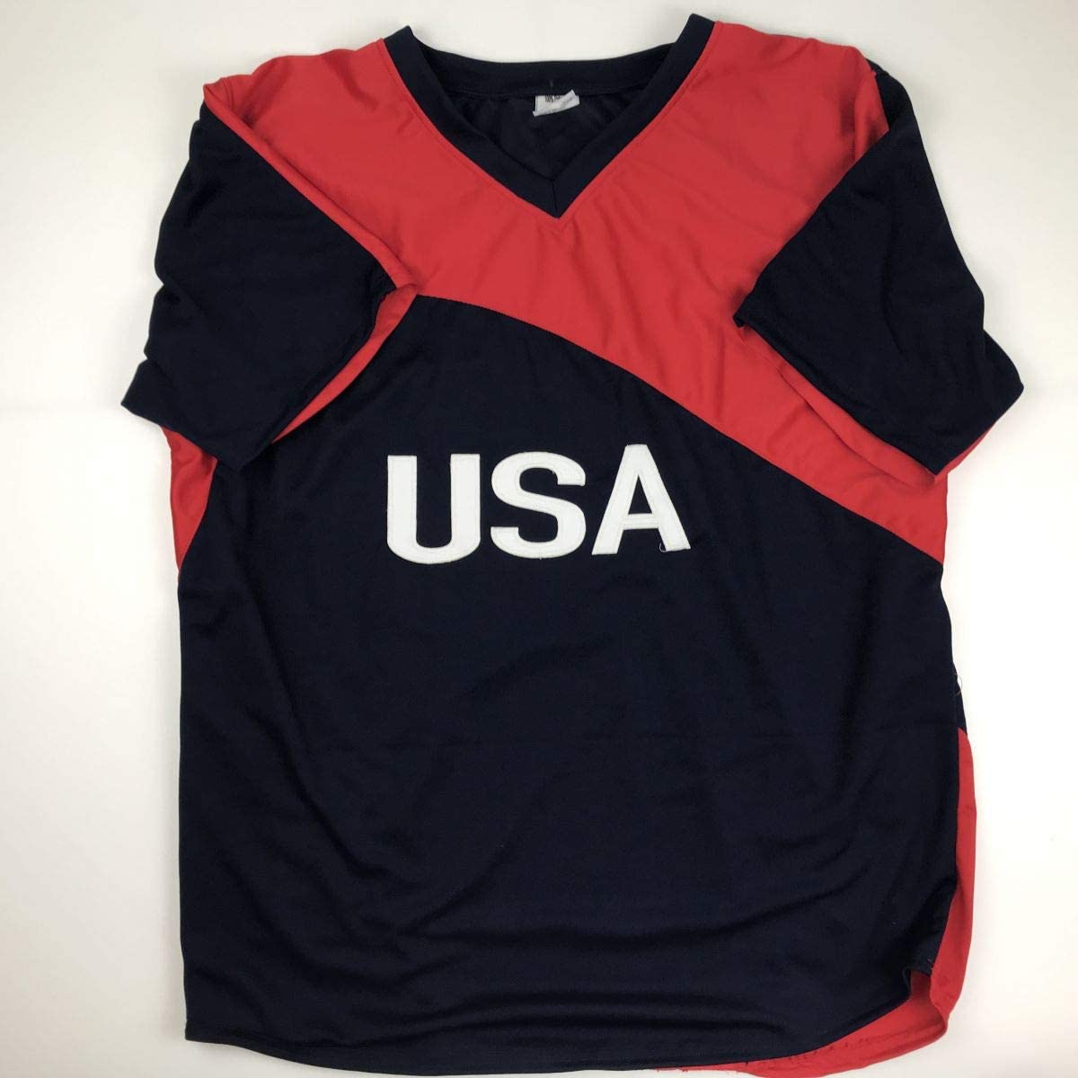 Autographed/Signed Cat Osterman USA United States Red Team Softball Jersey JSA COA