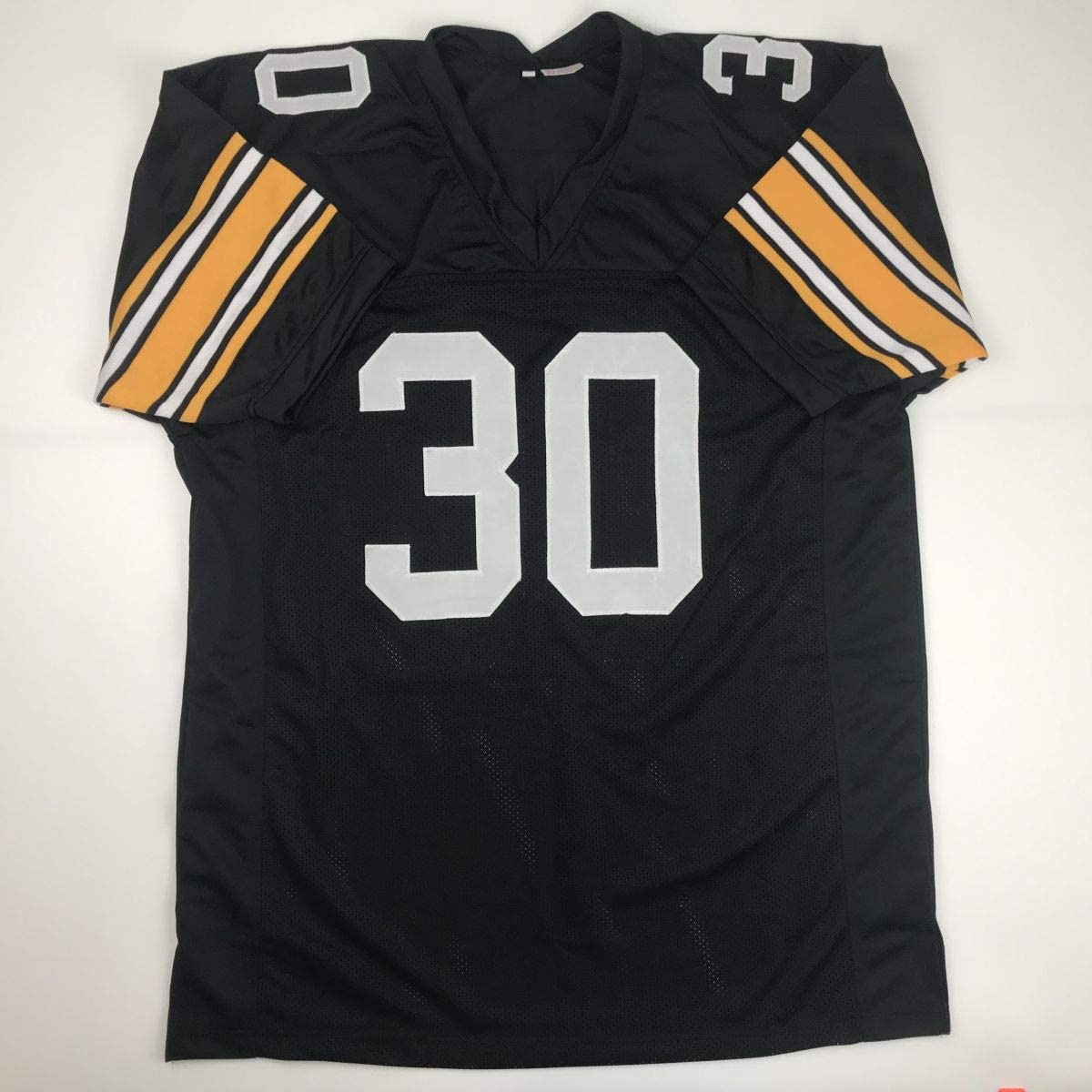 Autographed/Signed James Conner Pittsburgh Black Football Jersey Beckett BAS COA