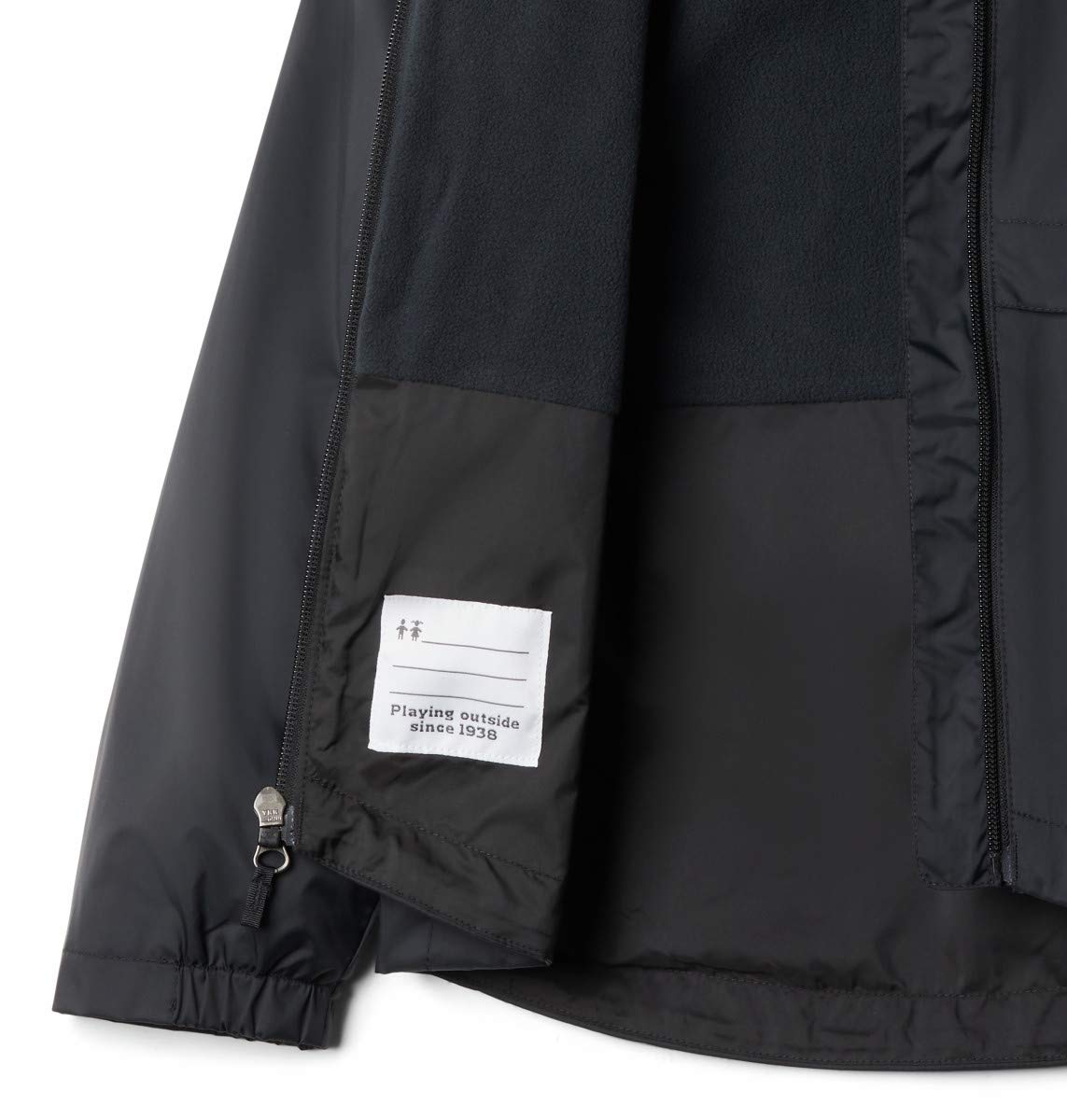 Columbia Toddler Girls Rain-Zilla Jacket, Black, 2T