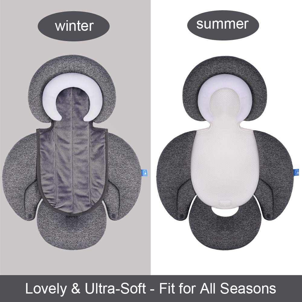 COOLBEBE Upgraded 3-in-1 Babybody Support for Newborn Infant Toddler - Extra Soft Car Seat Insert Cushion Pad, Perfect for Carseats, Strollers, Swings