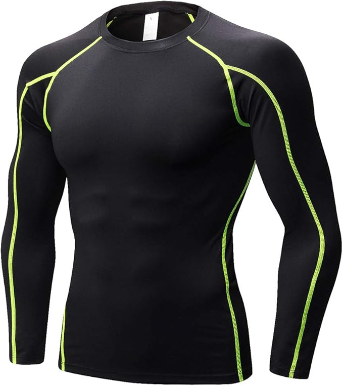 Men's Compression Shirts Long Sleeve Gym Athletic Gym Workout Undershirts Active Dry Fit Base Layer Running Top