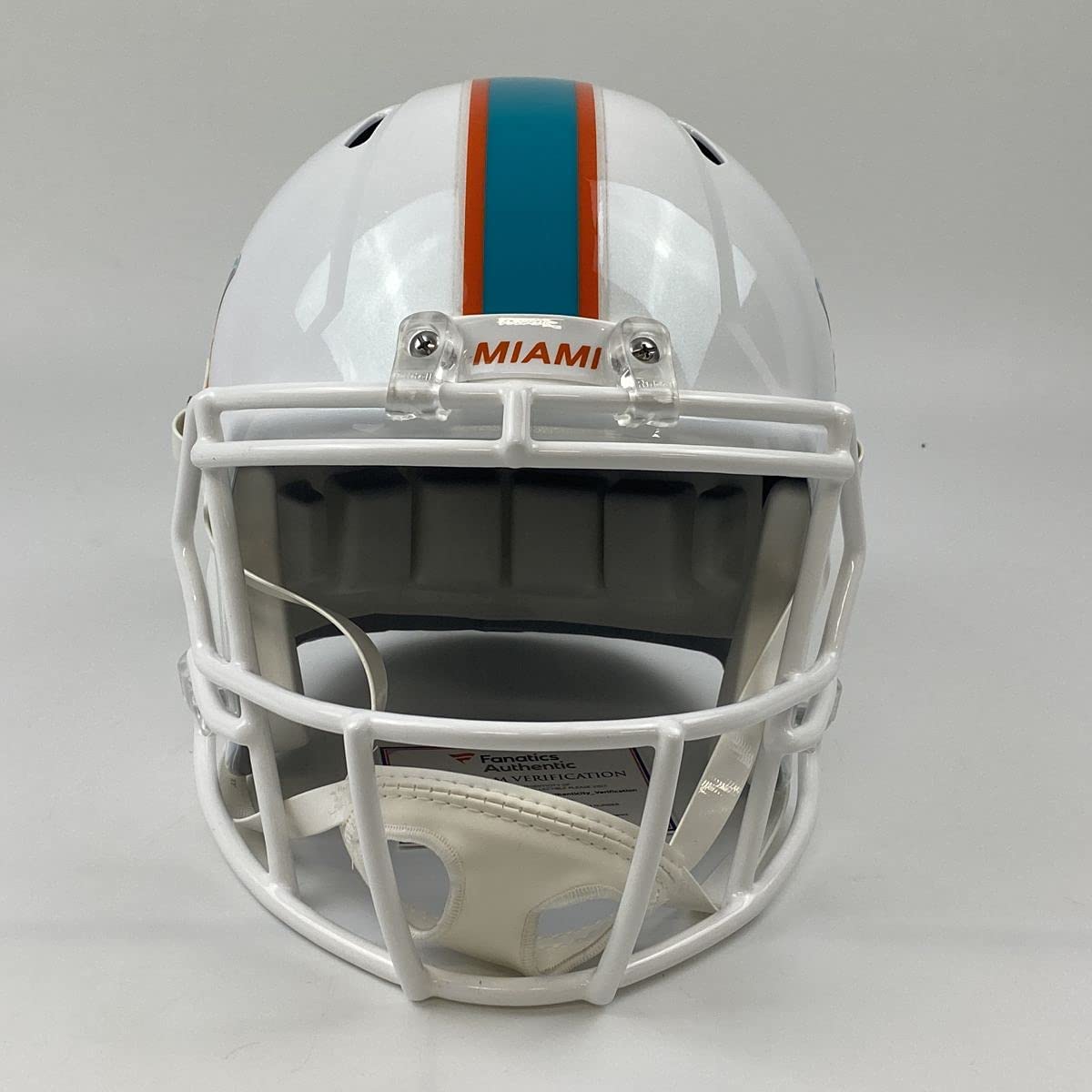 Autographed/Signed Jaylen Waddle Miami Dolphins Full Size FS F/S Replica Football Helmet Fanatics COA