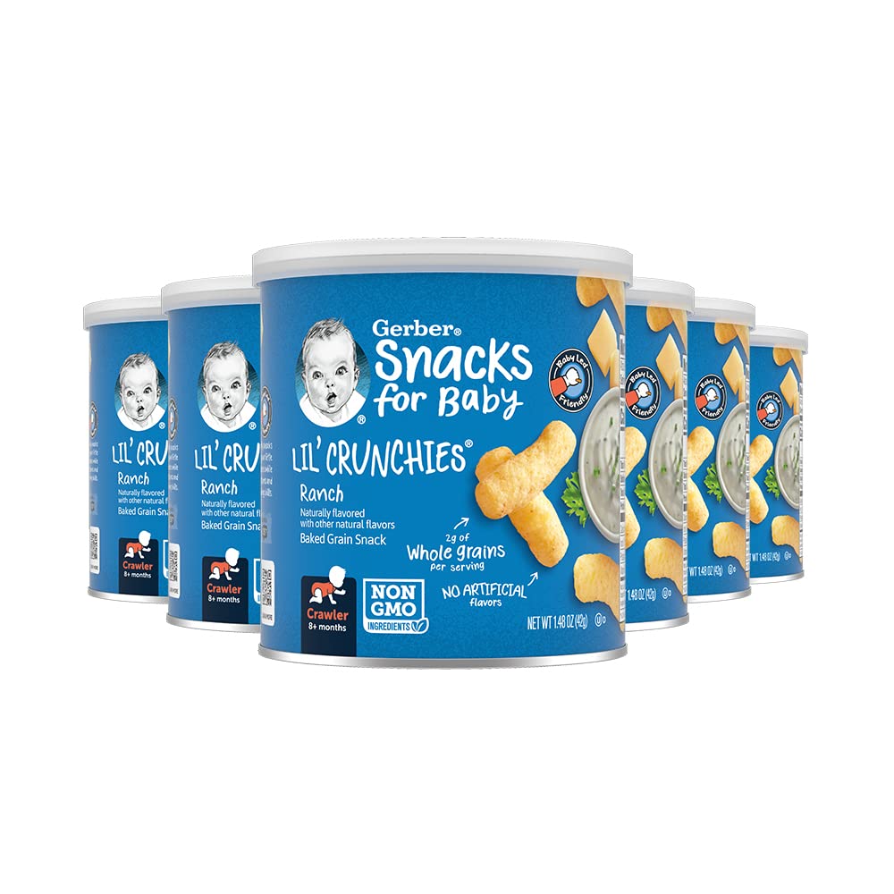 Gerber Snacks for Baby Lil Crunchies, Garden Tomato, 1.48 Ounce (Pack of 6)