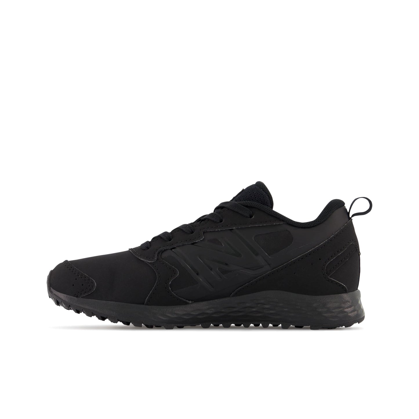 New Balance Kid's Fresh Foam 650 V1 Lace-up Running Shoe, Black/Black, 2 Little Kid