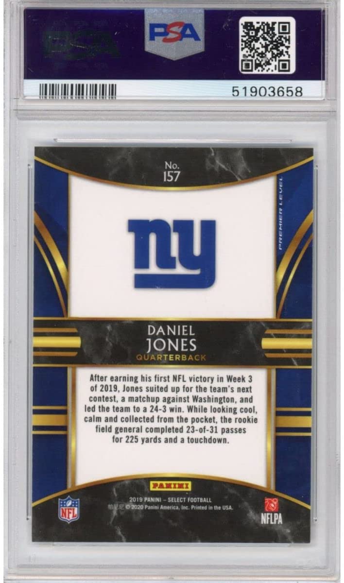 Graded 2019 Panini Select Daniel Jones #157 Rookie RC Football Card PSA 10 Gem Mint