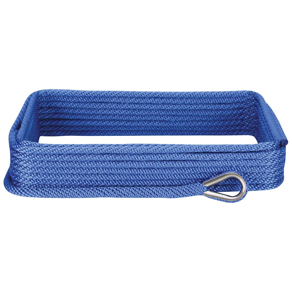 Extreme Max 3006.3475 BoatTector Solid Braid MFP Anchor Line, Thimble, .5" x 50'