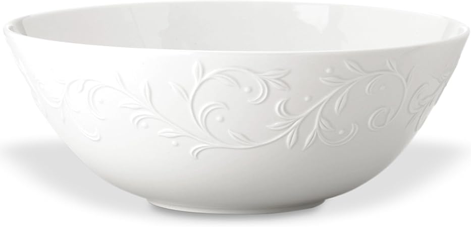 Lenox Opal Innocence Carved Serving Bowl, 3.65 LB, White