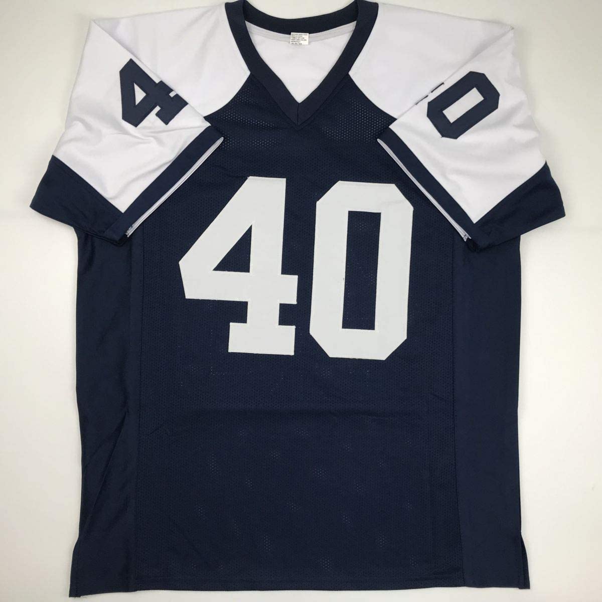 Autographed/Signed Bill Bates Dallas Thanksgiving Day Football Jersey PSA/DNA COA