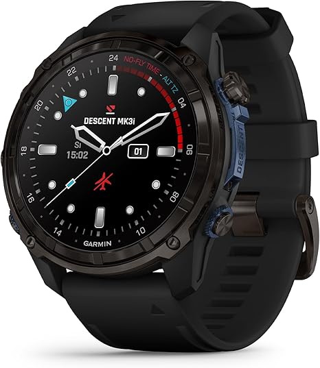 Garmin Descent䋢 Mk3i, Dive Computer and Multisport GPS Smartwatch, Air Integration, Black