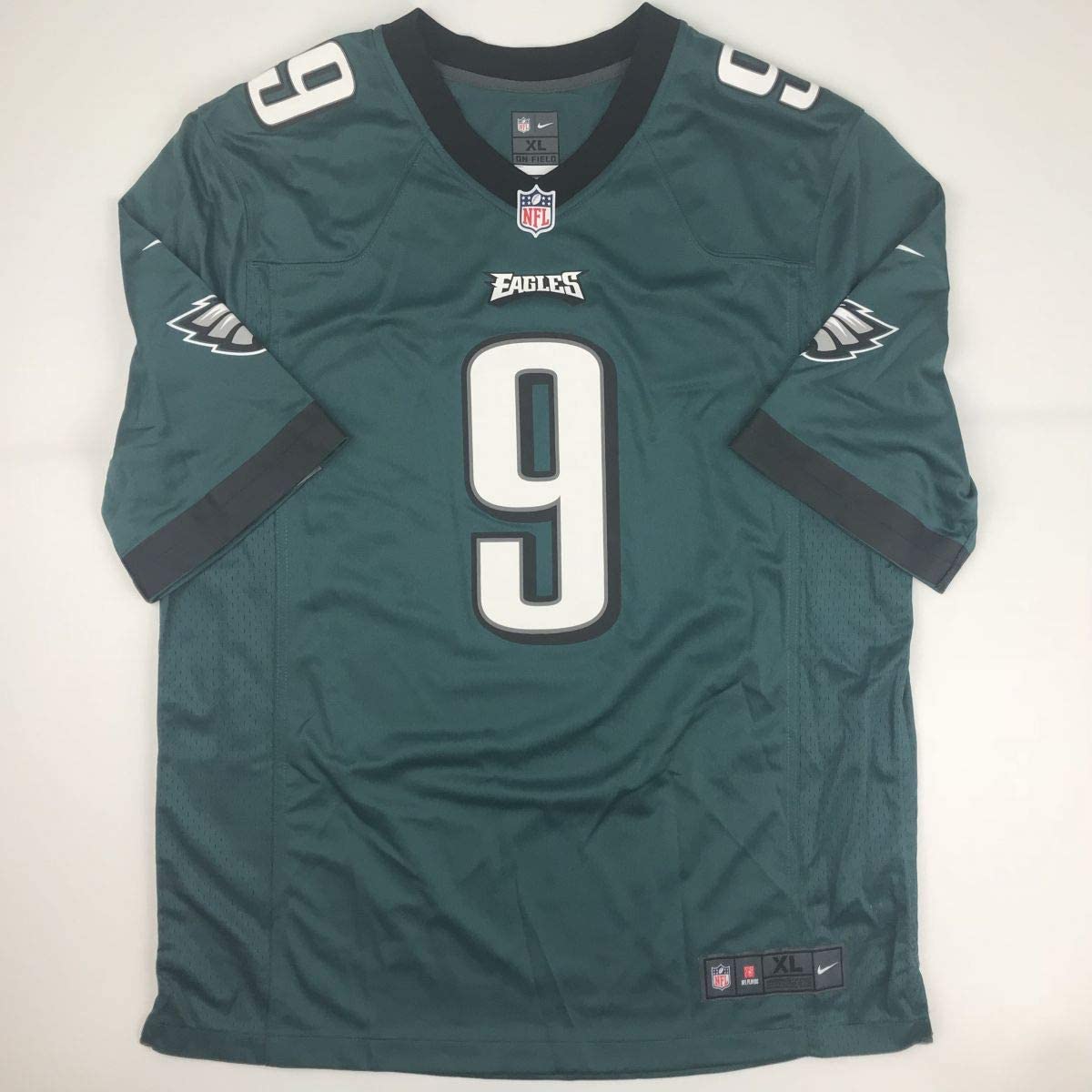 Autographed/Signed Nick Foles Philadelphia Eagles Green Authentic Nike Game Football Jersey JSA COA