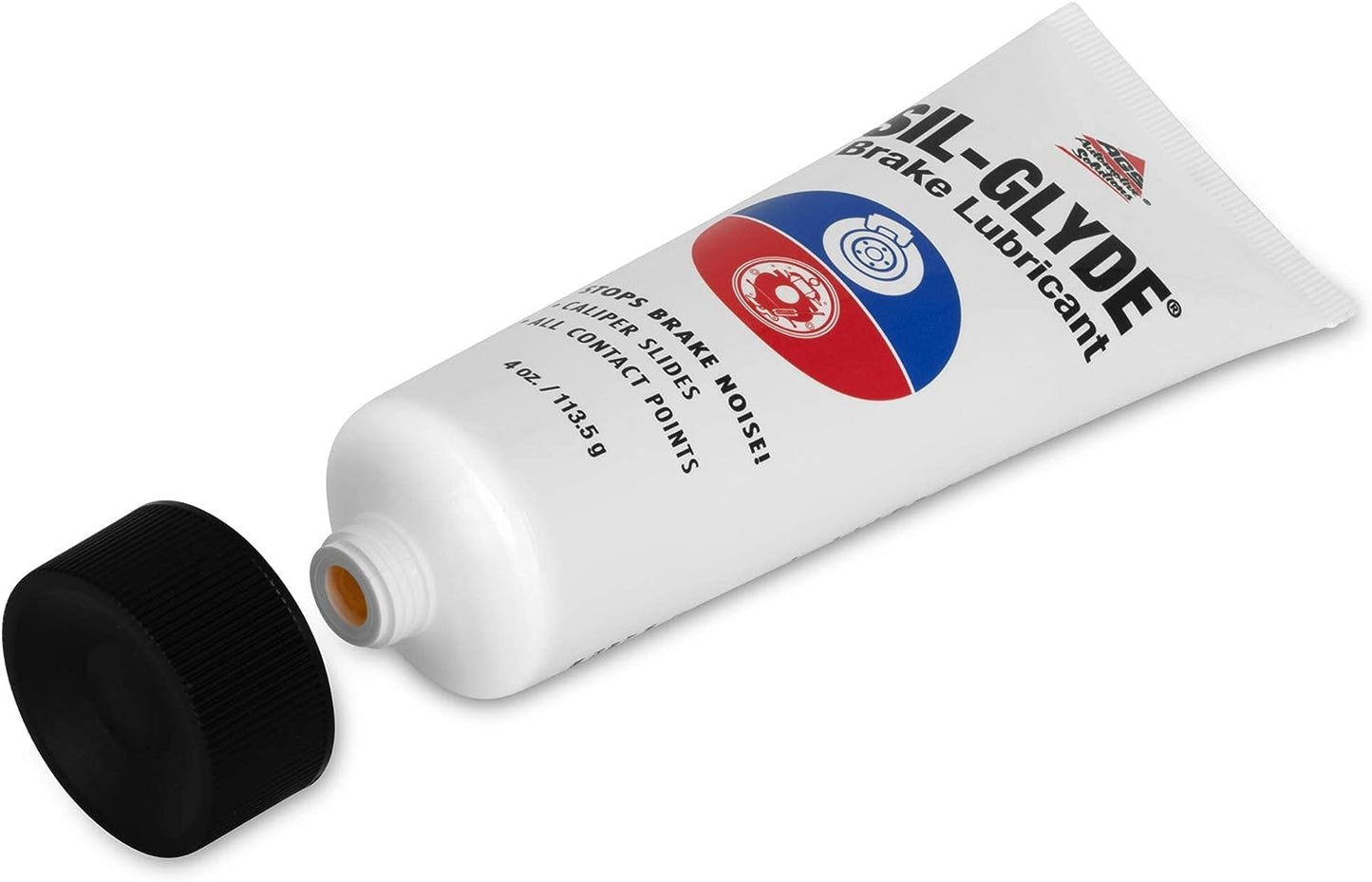 AGS SIL-Glyde 4 oz Tube Silicone Based Brake Assembly Lubricant for Eliminating Disc Brake Squeal - Moisture Proof, Heat Resistant, Rust and Corrosion Protector