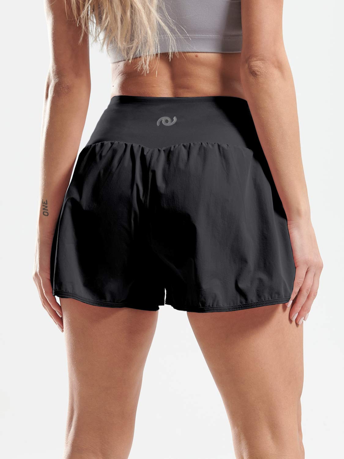 CADMUS 2 in 1 Women's Workout Shorts Athletic Gym Running Shorts for Women Sport Pro Shorts with Phone Pockets,1 Pack, Black, Medium