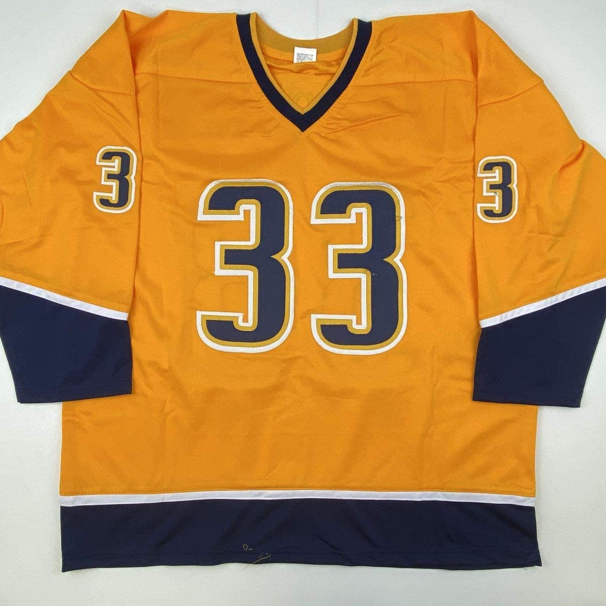 Autographed/Signed Viktor Arvidsson Nashville Yellow Hockey Jersey PSA/DNA COA