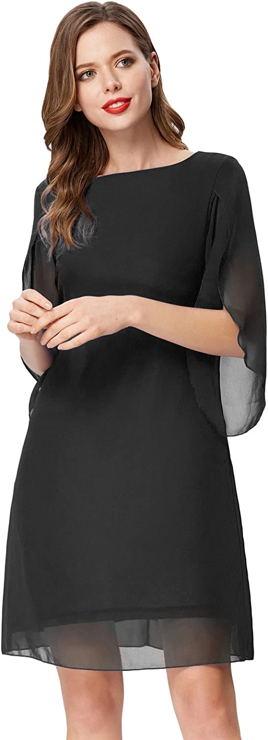 GRACE KARIN Women Loose Chiffon Dress Elegant Evening Dress for Cocktail Party