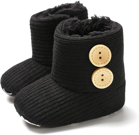 Baby Girls Boys Snow Boots Soft Sole Warm Winter Booties Anti-Slip Toddler Walker Newborn Shoes