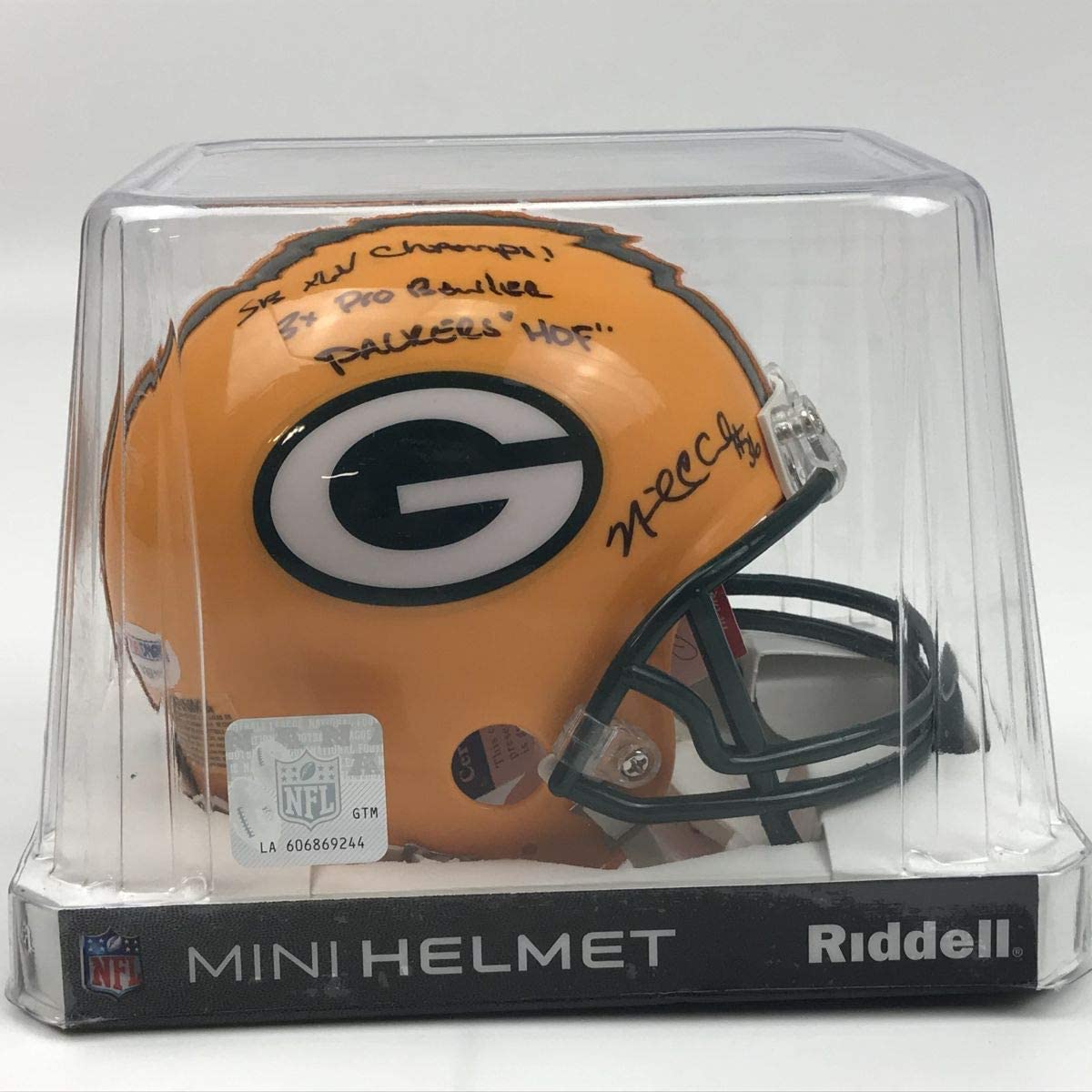 Autographed/Signed Nick Collins Stats Green Bay Packers Mini Football Helmet JSA COA