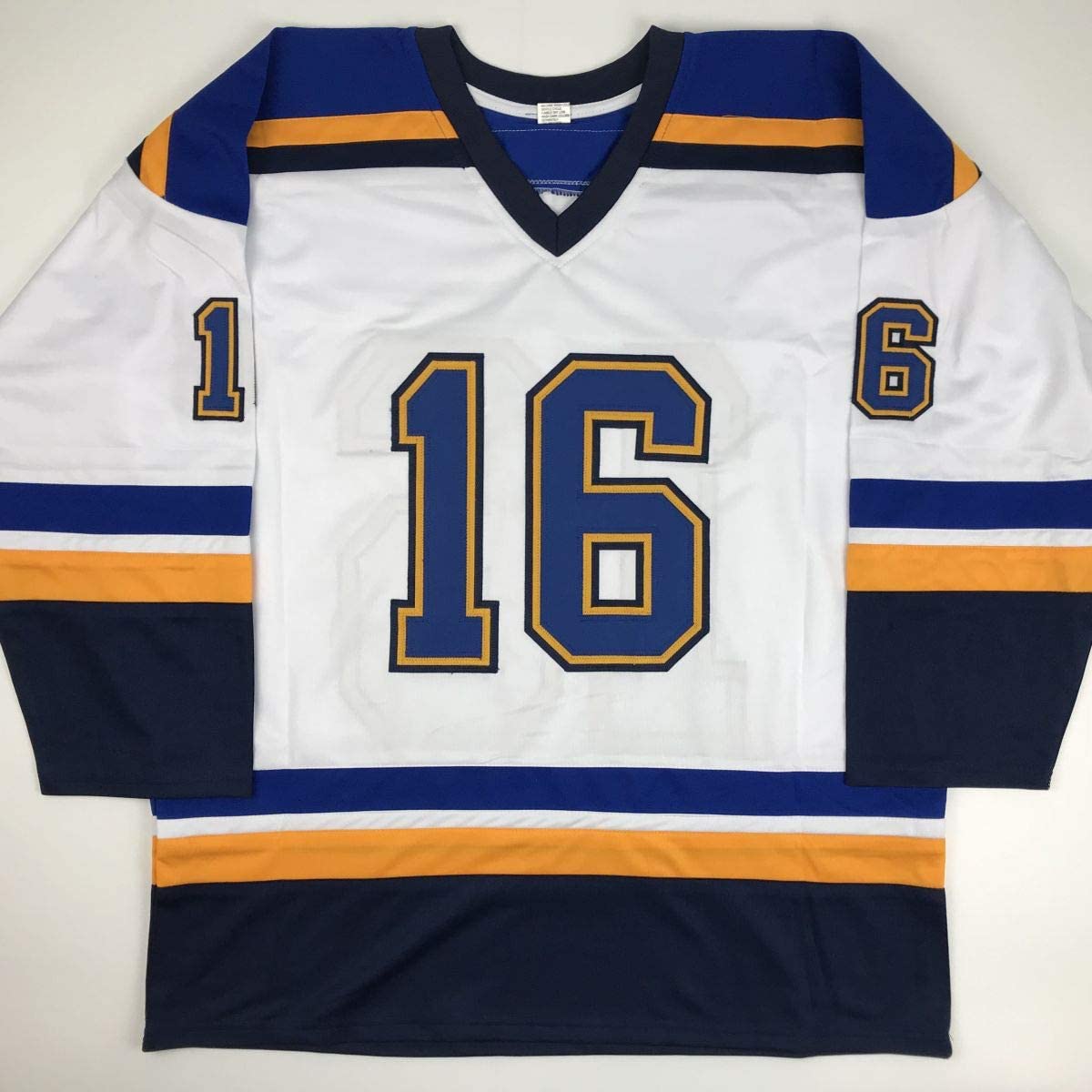 Autographed/Signed Brett Hull HOF 2009 St. Louis White Hockey Jersey JSA COA