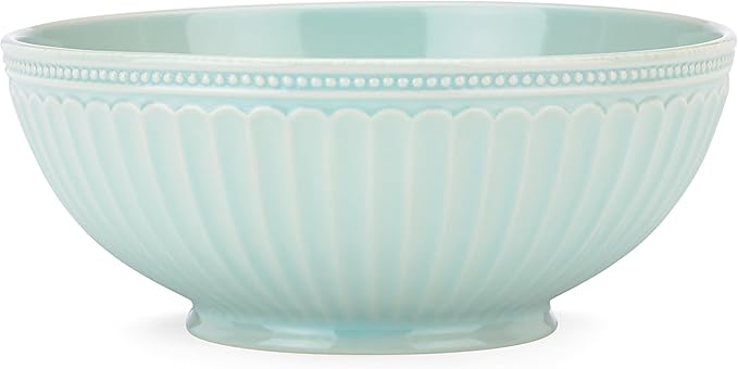 Lenox 856933 French Perle Groove Ice Blue Medium Bowl
