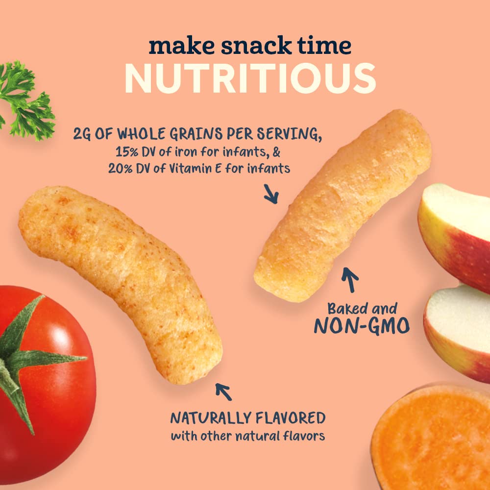 Gerber Snacks for Baby Lil Crunchies, Garden Tomato, 1.48 Ounce (Pack of 6)