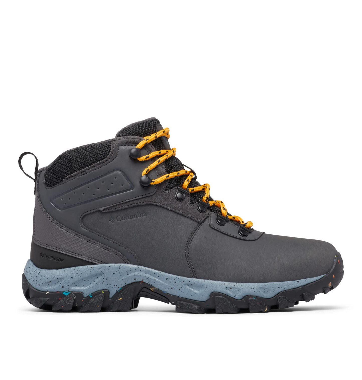 Columbia Men's Newton Ridge Waterproof Omni-Heat II, Dark Grey/Raw Honey, 10.5