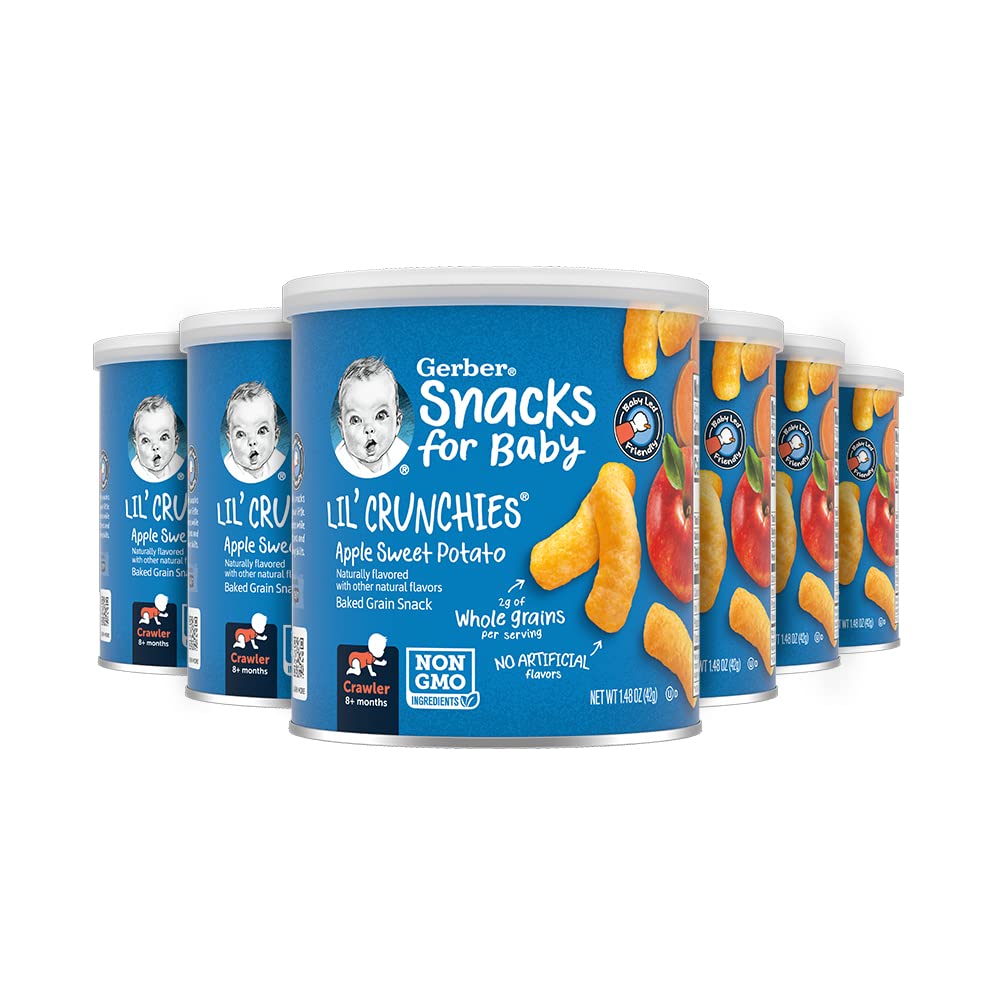 Gerber Snacks for Baby Lil Crunchies, Garden Tomato, 1.48 Ounce (Pack of 6)