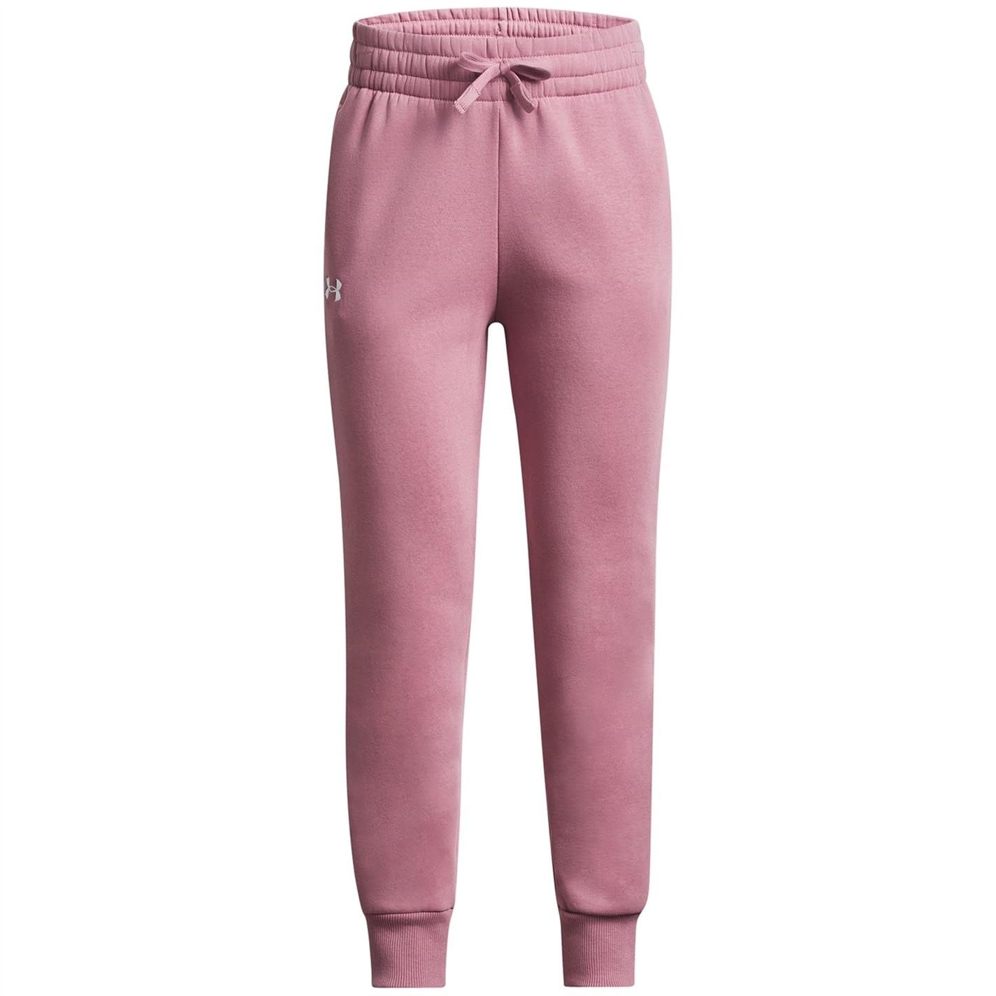 Under Armour Girls' Standard Rival Fleece Joggers, (697) Pink Elixir / / White, X-Large