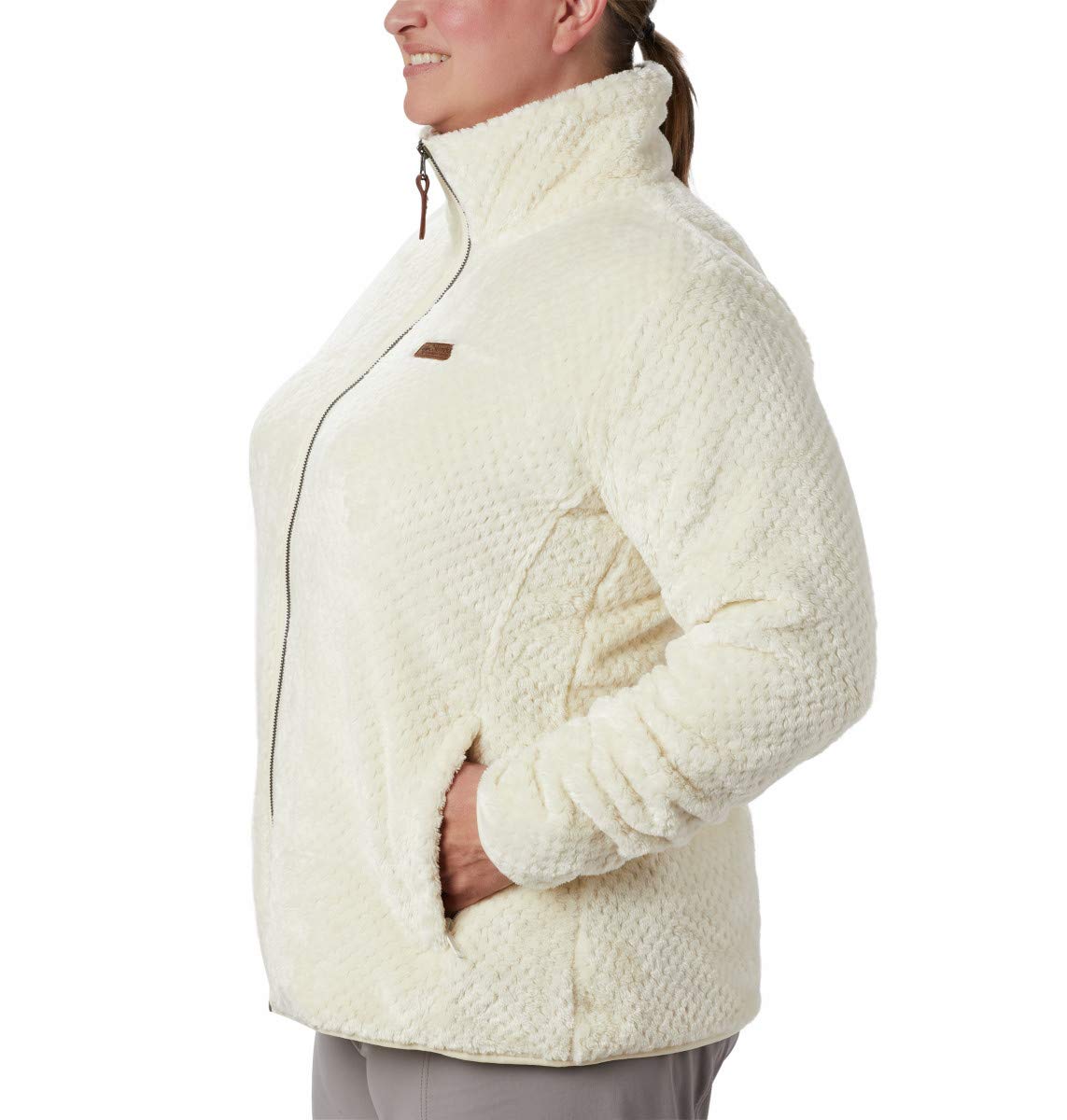 Columbia Women's Fire Side II Sherpa Full Zip, Chalk, Small