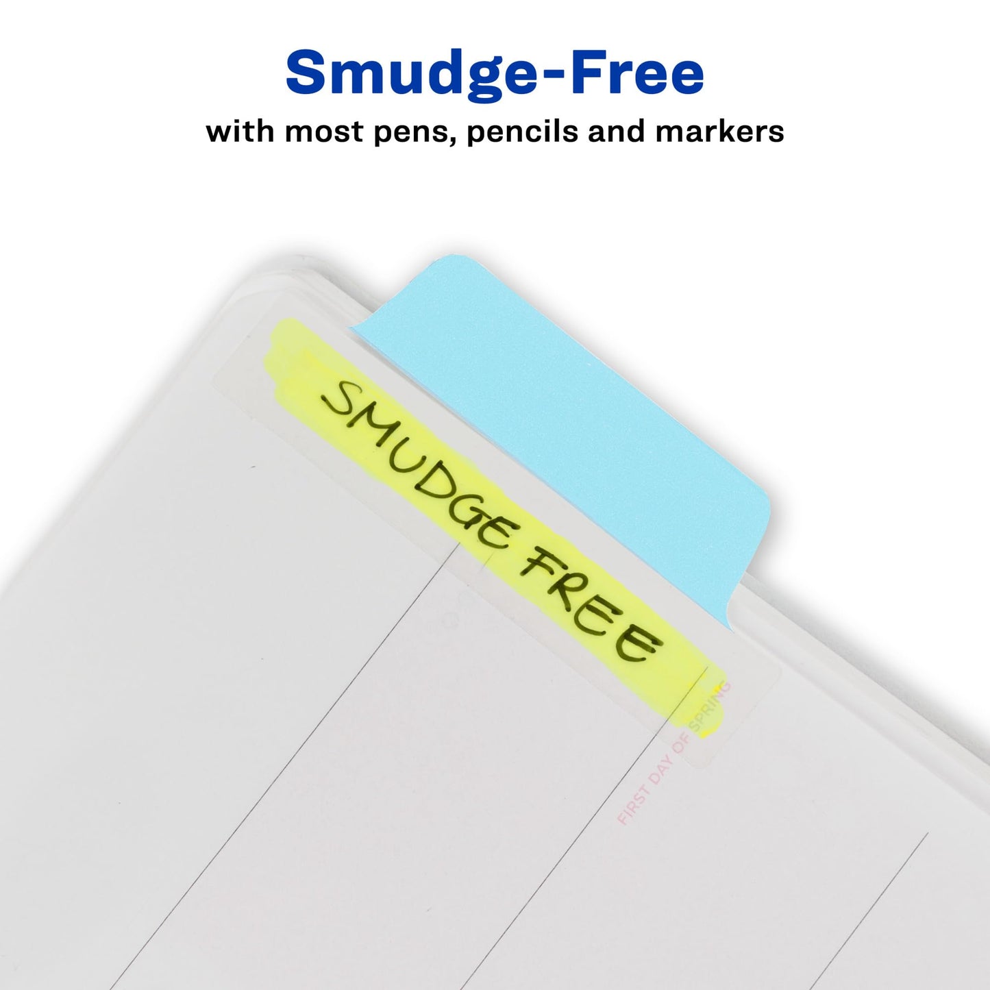 24pc Avery Margin Repositionable Tabs, 2.5x1", 2-Side Writable, Pastel Colors