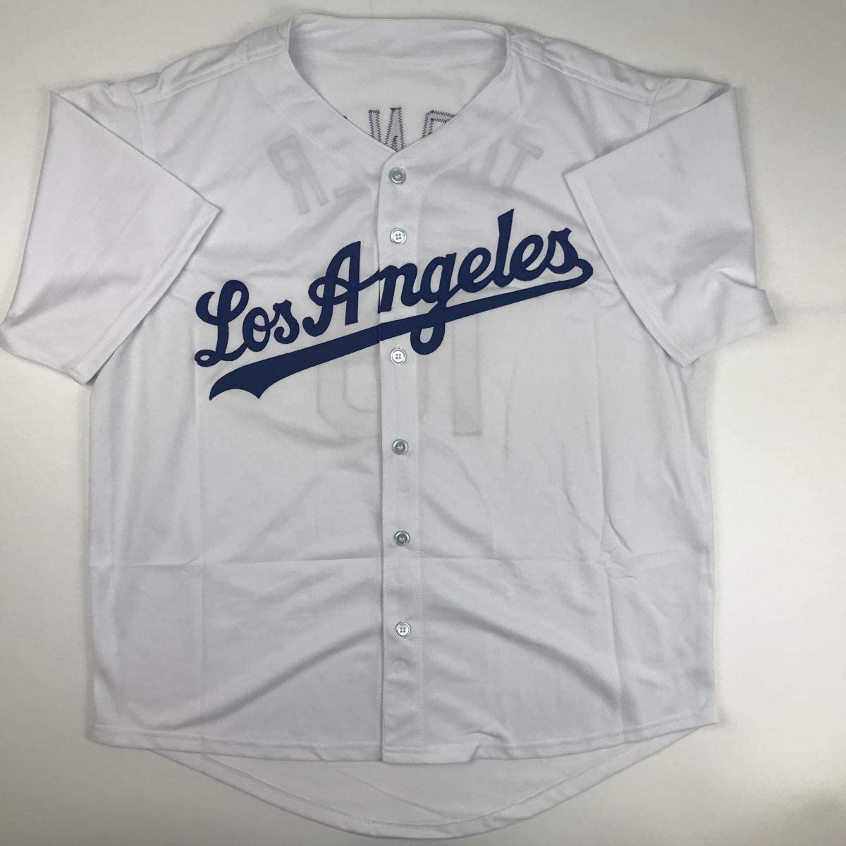 Autographed/Signed Justin Turner Los Angeles LA White Baseball Jersey JSA COA