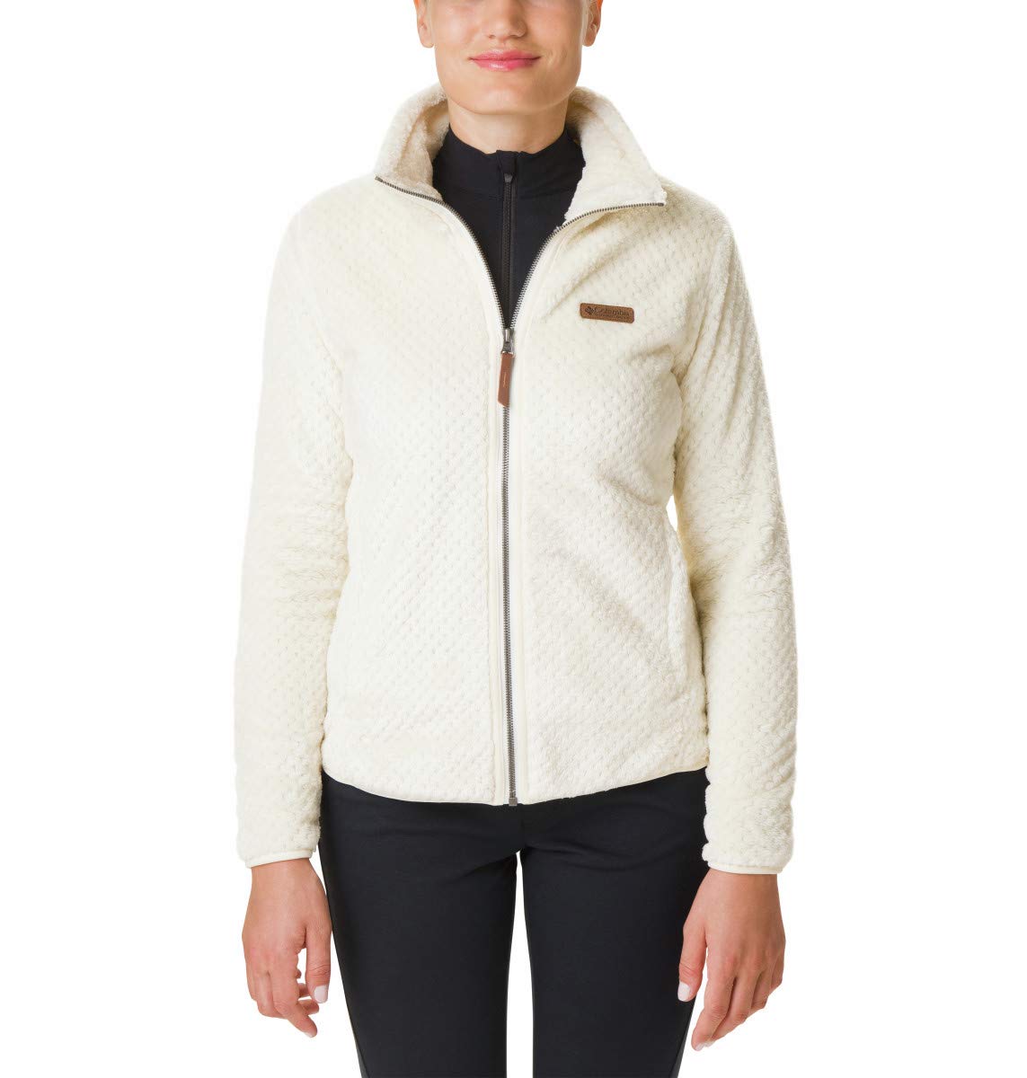 Columbia Women's Fire Side II Sherpa Full Zip, Chalk, Small