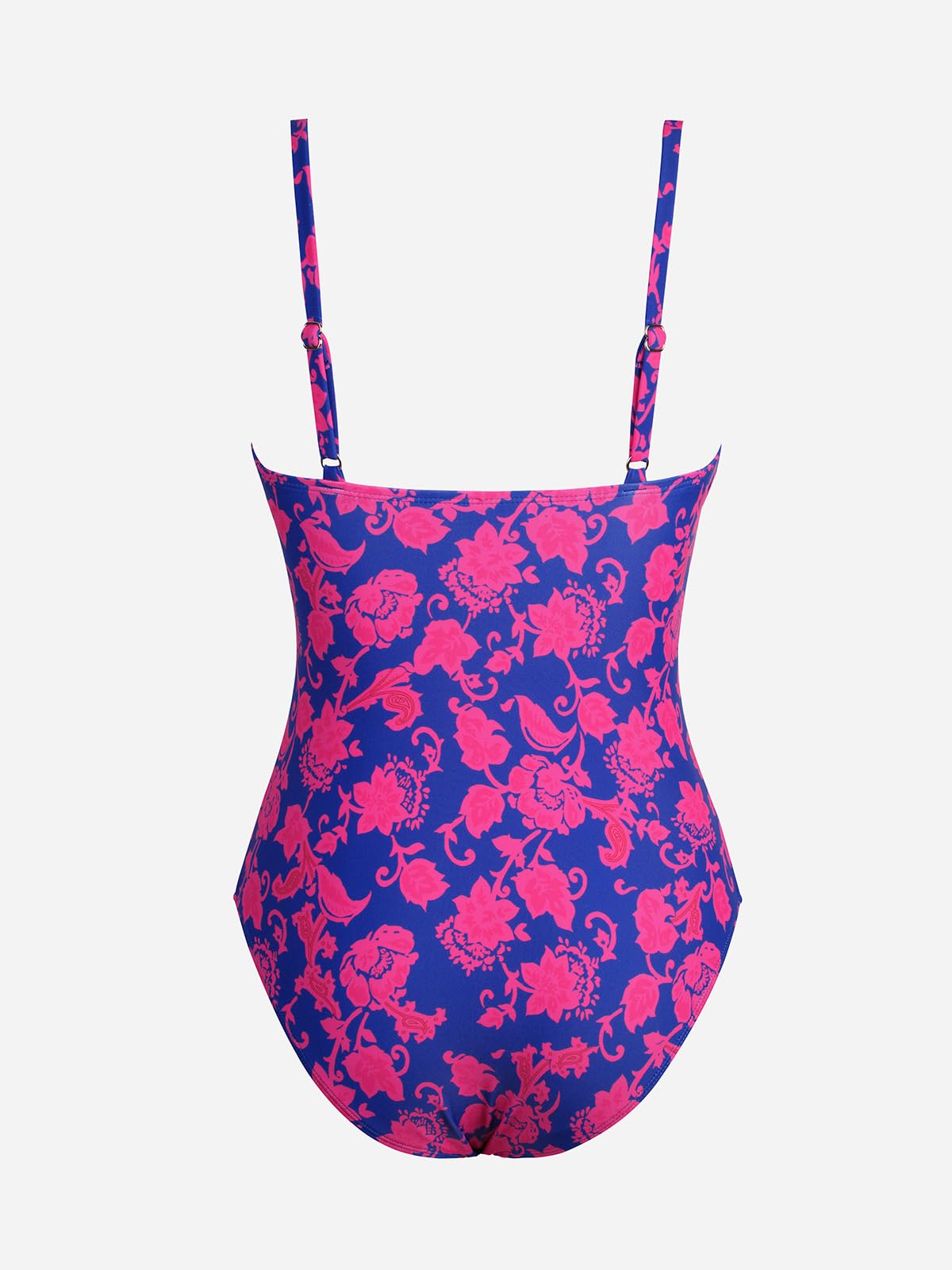 CUPSHE Women's One Piece Swimsuit Tummy Control V Neck Ruched Bathing Suits, M