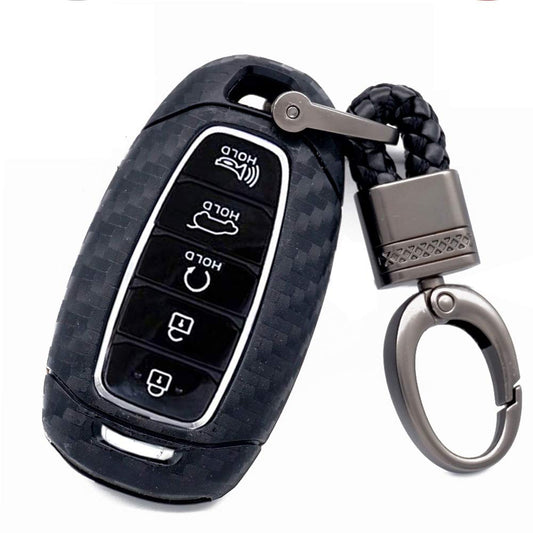 ROYALFOX Key Fob Remote Soft Case Cover Shell for select Hyundai, black