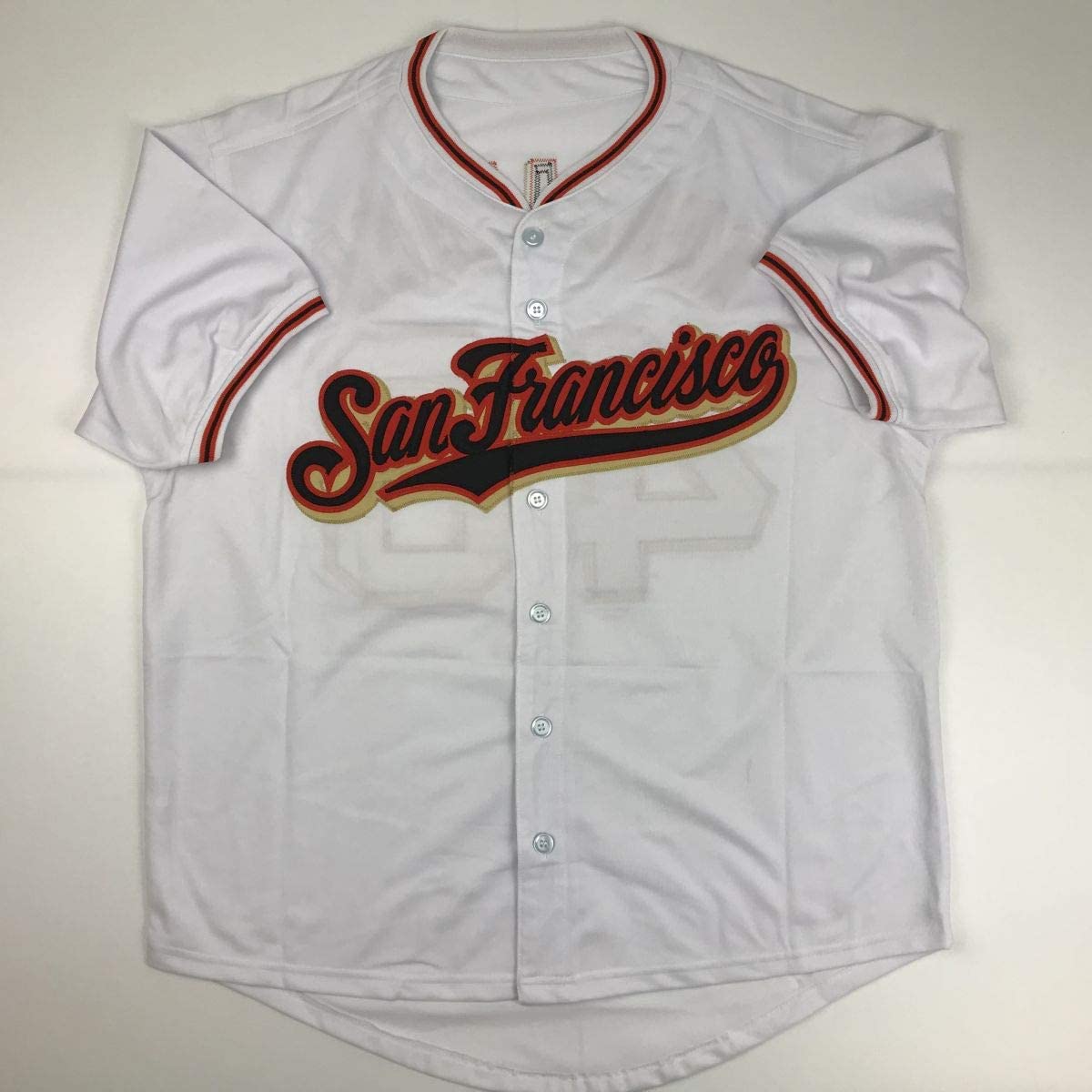 Autographed/Signed Madison Bumgarner San Francisco White Baseball Jersey JSA COA
