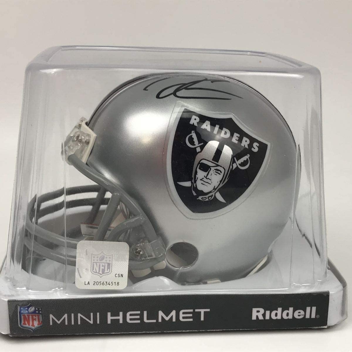 Autographed/Signed Derek Carr Oakland Raiders Football Mini Helmet PSA/DNA COA