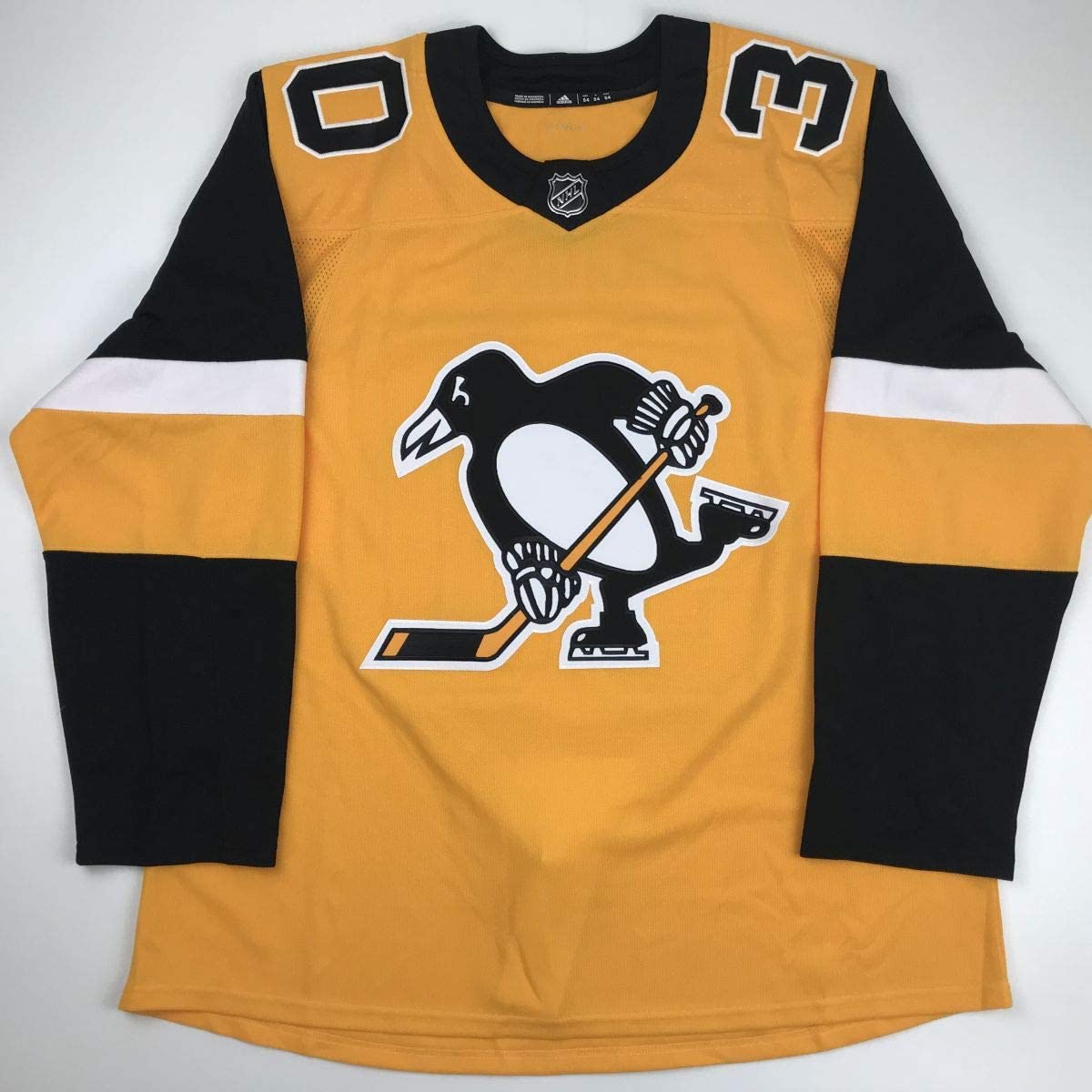 Autographed/Signed Matt Murray Pittsburgh Yellow Hockey Jersey Fanatics COA