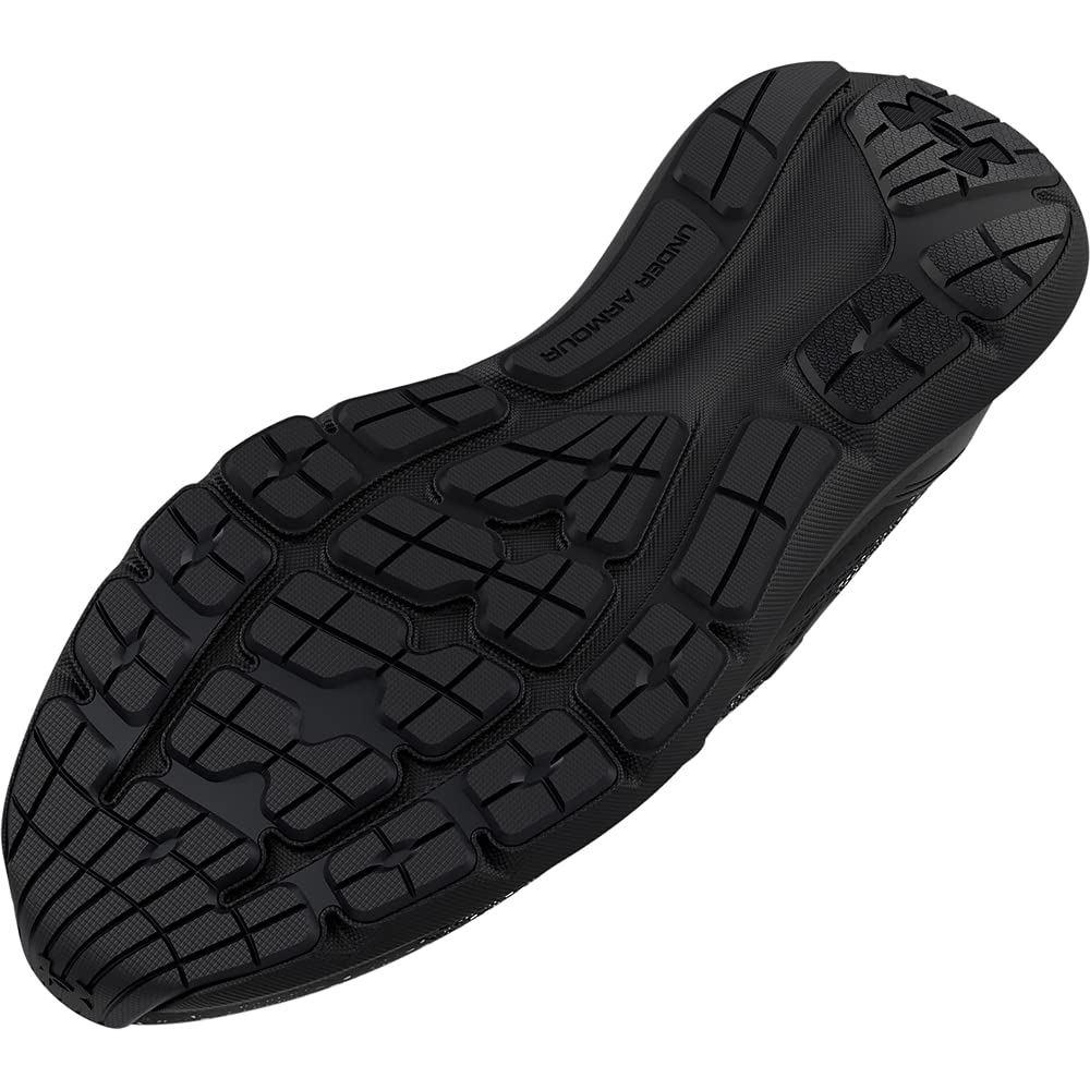 Under Armour Men's Surge 3 Road Running Shoe, (002) Black/Black/Black, 12