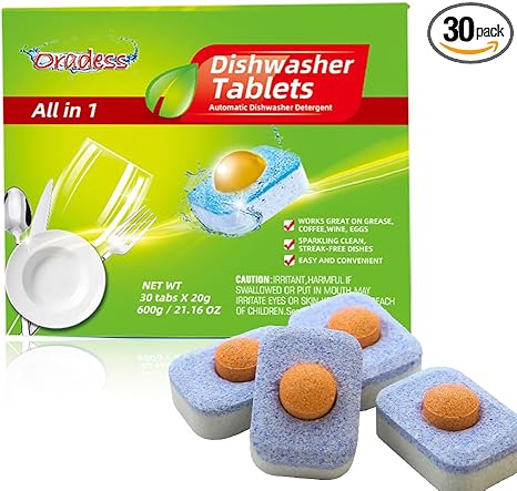 Dishwasher Cleaner and Deodorizer Tablets - 30 Counts´_‘Compatible With Affresh, Ecover, Sharp, Kenmore, Bosch Dishwasher Cleaning Descaler Tabs´_‘Descaling & Cleaning Tablets for Dish Washer Machine