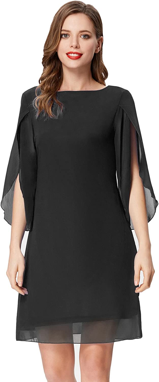 GRACE KARIN Women Loose Chiffon Dress Elegant Evening Dress for Cocktail Party