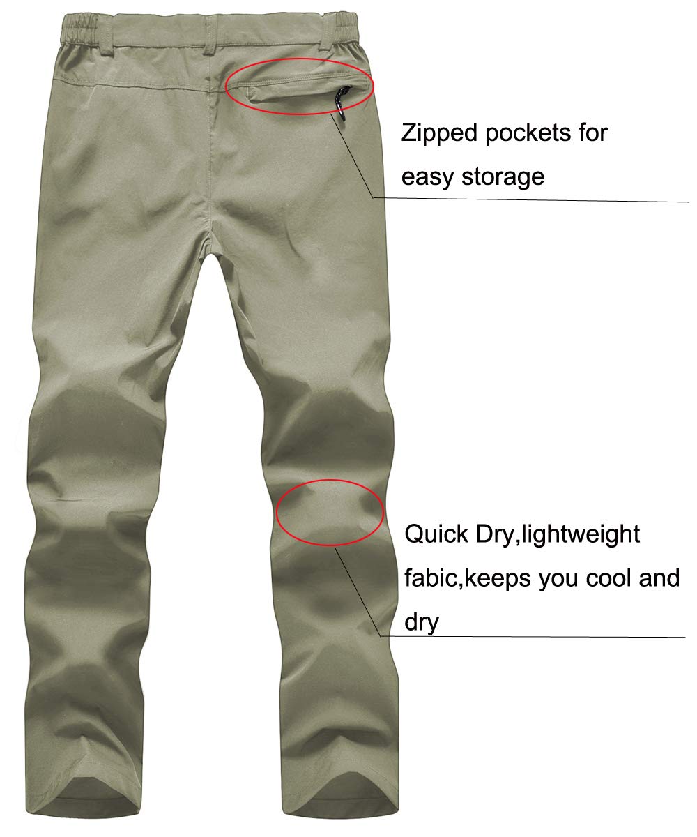 Gopune Women's Outdoor Lightweight Quick Dry Sportswear Water Resistant Hiking Pants with Pockets (Army Green,XS)