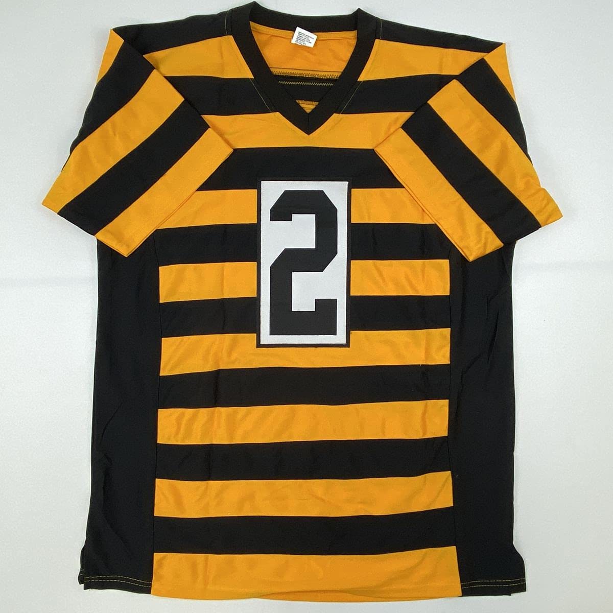 Autographed/Signed Michael Mike Vick Pittsburgh Bumble Bee Football Jersey PSA/DNA COA