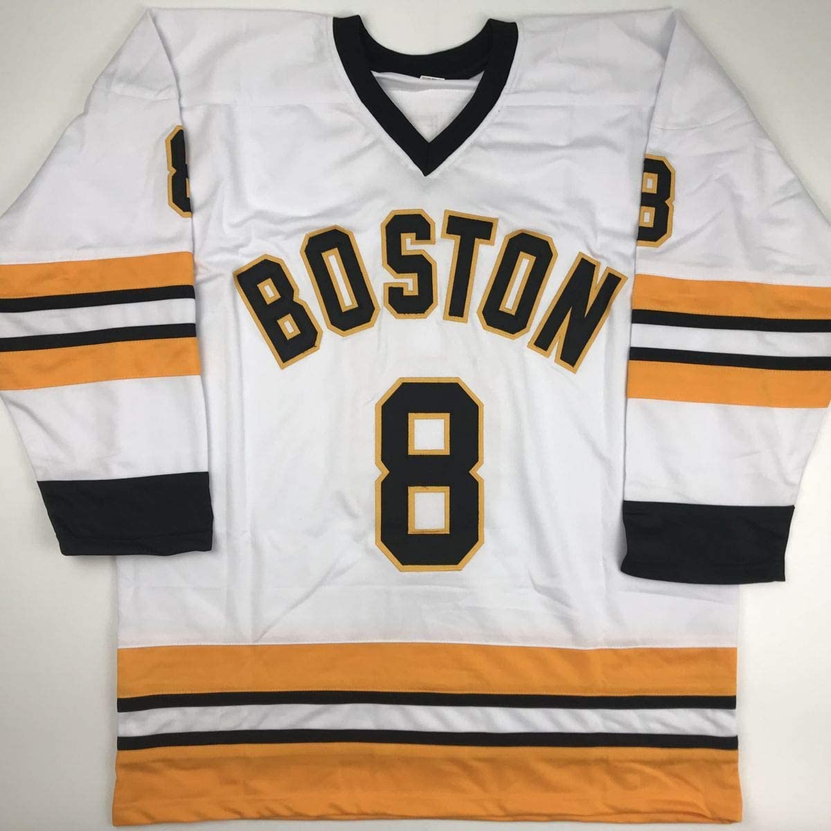 Autographed/Signed Cam Neely Boston White Hockey Jersey JSA COA
