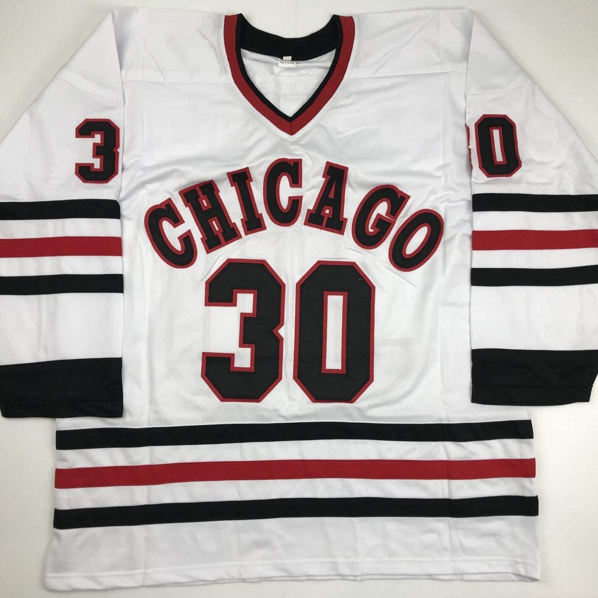 Autographed/Signed Ed Belfour Chicago White Hockey Jersey JSA COA