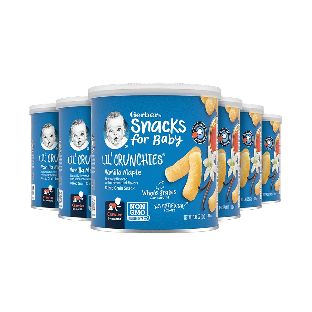 Gerber Snacks for Baby Lil Crunchies, Garden Tomato, 1.48 Ounce (Pack of 6)