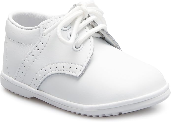 Baby Boys Infant to Toddler Oxford Christening Shoes (3 M US Infant, White*, Numeric_3)