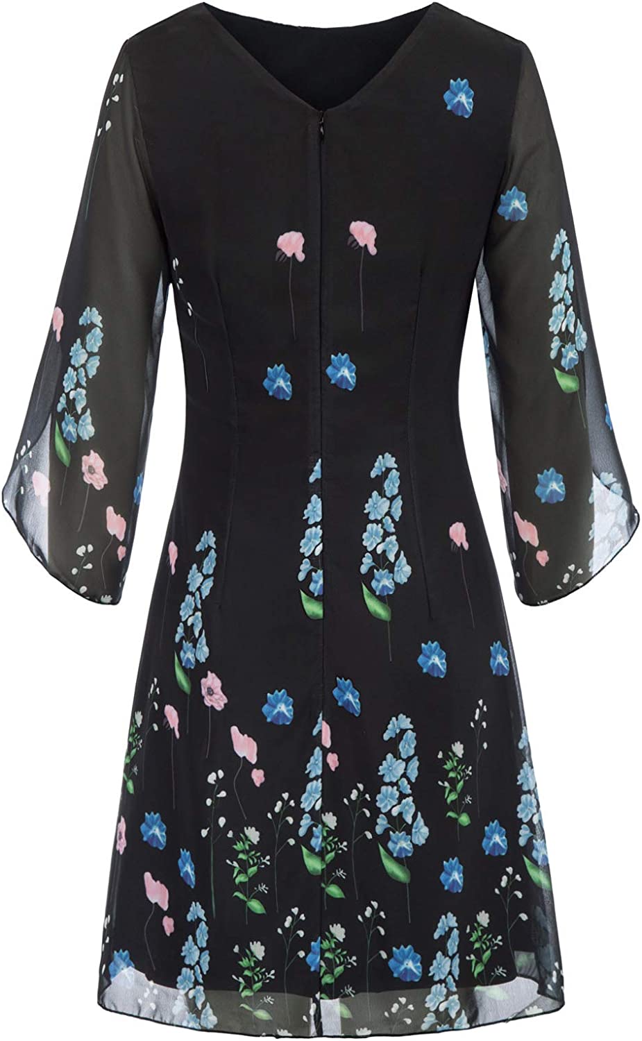 GRACE KARIN Women Loose Chiffon Dress Elegant Evening Dress for Cocktail Party